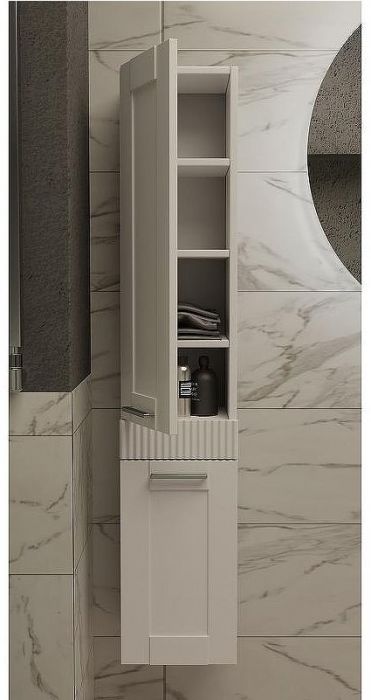 Шкаф пенал SanVit Турин 32 pturin подвесной Белый глянцевый