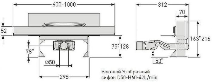 Душевой лоток Berges Wall 1000 091157 с решеткой Хром глянец
