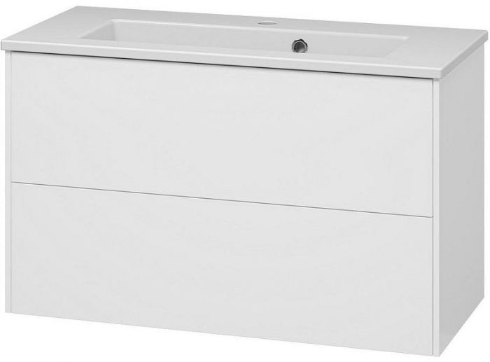 Тумба с раковиной Brevita Toy 80 УТ000025661 подвесная Белая глянцевая