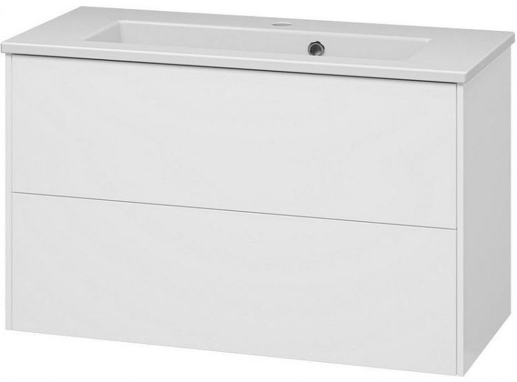 Тумба с раковиной Brevita Toy 80 УТ000025661 подвесная Белая глянцевая