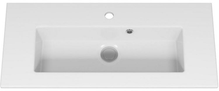 Тумба с раковиной Brevita Toy 80 УТ000025661 подвесная Белая глянцевая