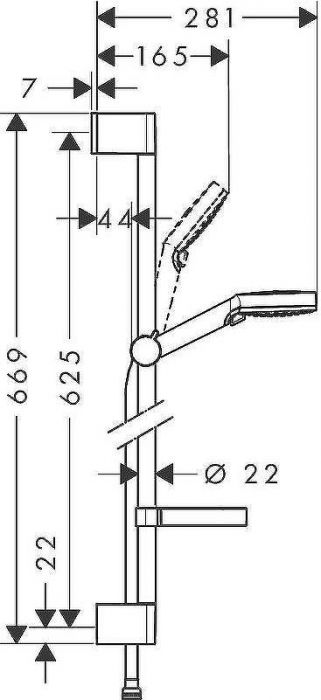 Душевой гарнитур Hansgrohe Crometta 26553400 Хром