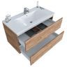 Тумба с раковиной SanVit Кубэ-2 90 kkube2090dub подвесная цвет Дуб