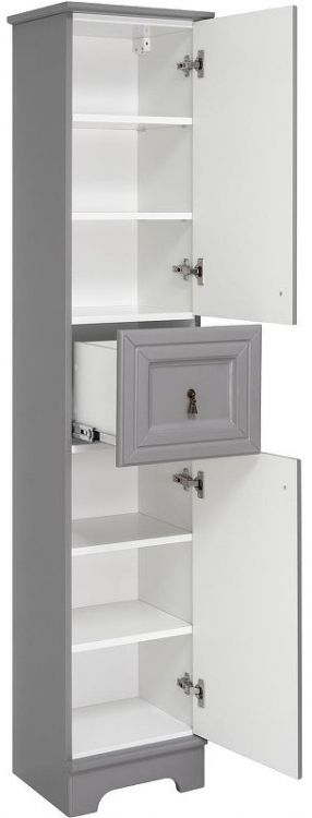 Шкаф пенал Misty Лувр 35 R П-Лвр04035-1504П Серый Шкаф пенал Misty Лувр 35 R П-Лвр04035-1504П Серый