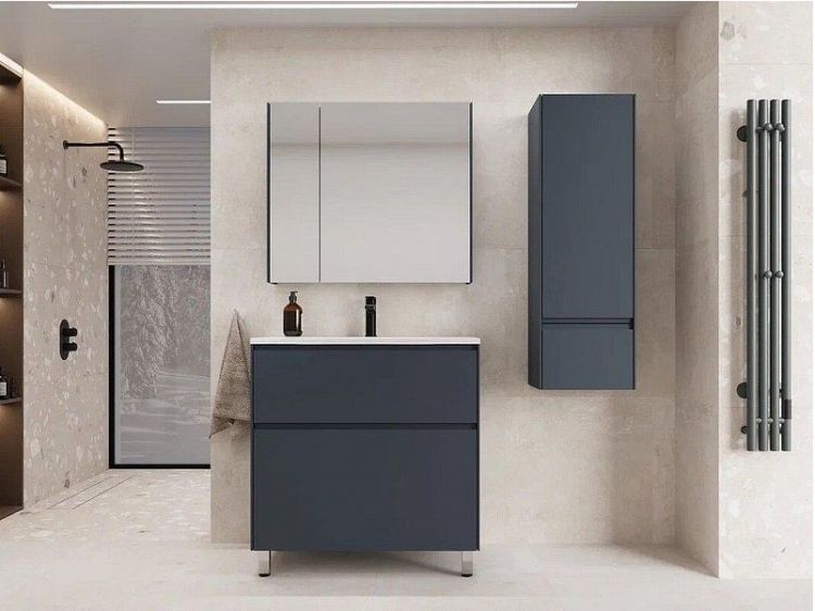 Шкаф пенал Style Line Лима 36 ЛС-00002347 подвесной цвет Графит