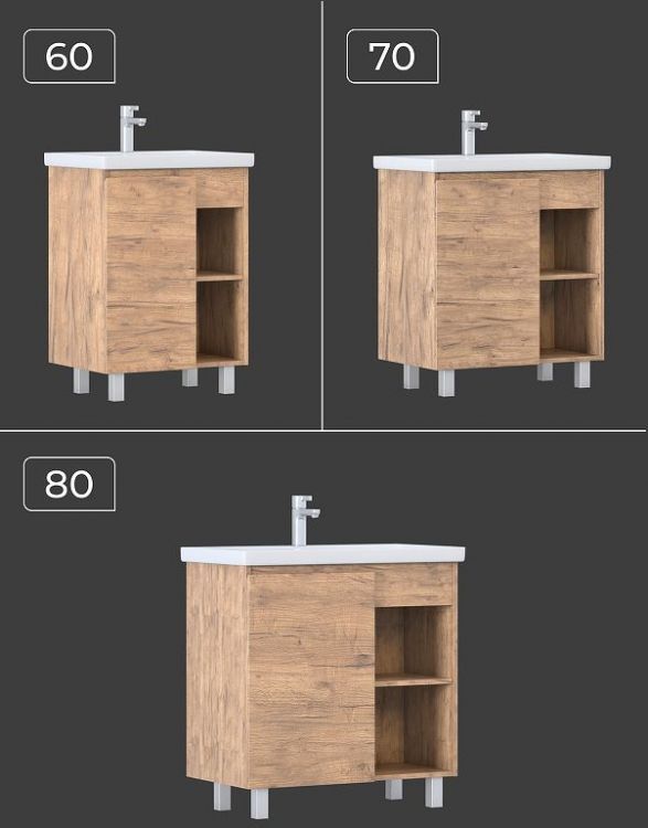 Тумба под раковину Vigo Milos 60 316 цвет Дуб золотой