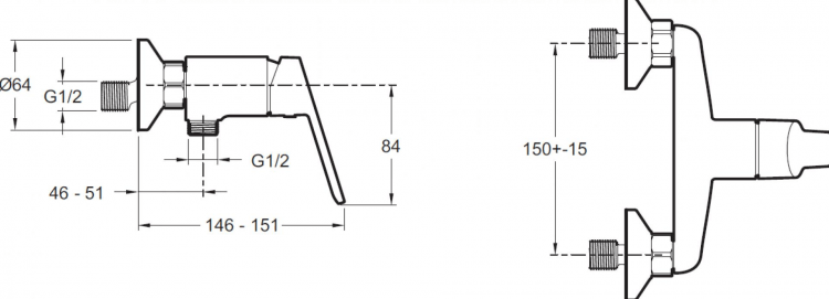 Смеситель для душа Jacob Delafon Aime E29870-BL, черный