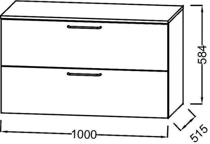 Тумба Jacob Delafon Odeon Rive Gauche 100 EB2549-R5-N18 подвесная Белая