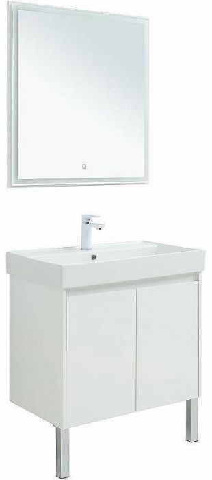 Комплект мебели для ванной Aquanet Nova Lite 75 302535 подвесной Белый глянец
