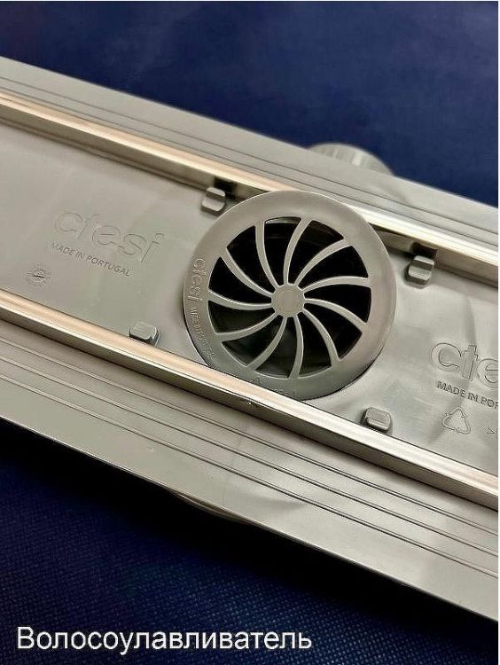 Душевой лоток Ctesi Flow Square 60 BK4024630 с решеткой Хром