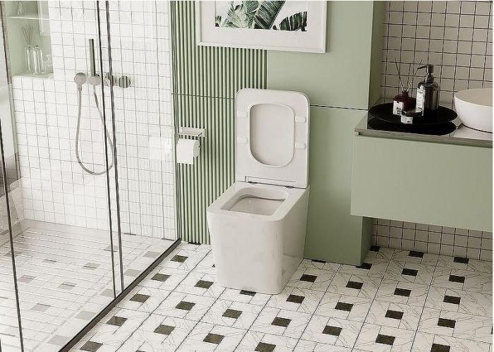 Унитаз Abber Rechteck AC1211 приставной с сиденьем Микролифт