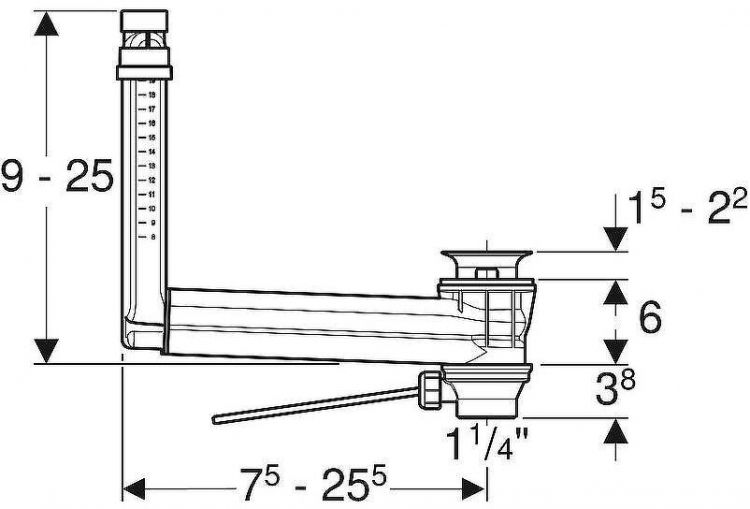 Сифон для раковины Geberit 152.018.00.1 Хром