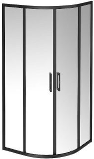 Душевой уголок Kerama Marazzi Vetro 90x90 VE.90.RSD.BLK.M профиль Черный матовый стекло прозрачное