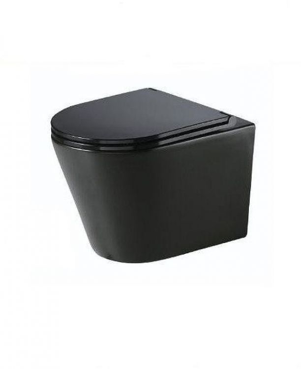 Унитаз Nofer Nantes 23031 подвесной цвет Черный матовый с сиденьем Микролифт