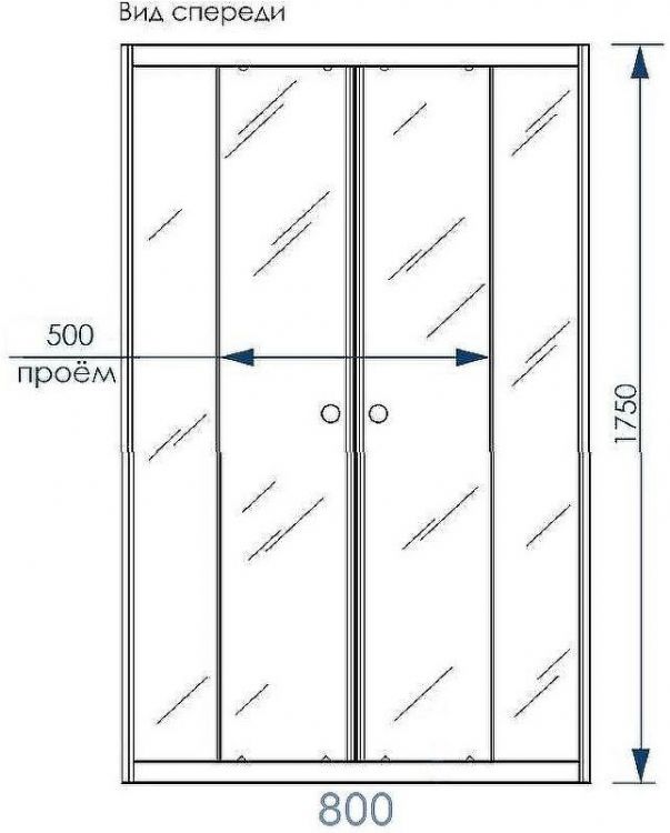 Душевой уголок Melodia della vita Round 80х80 MCNRD8080TBk профиль Черный стекло прозрачное