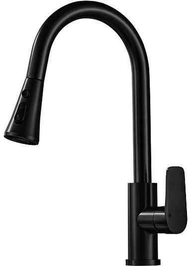 Смеситель для кухни Ekko E6001-7 цвет Черный матовый