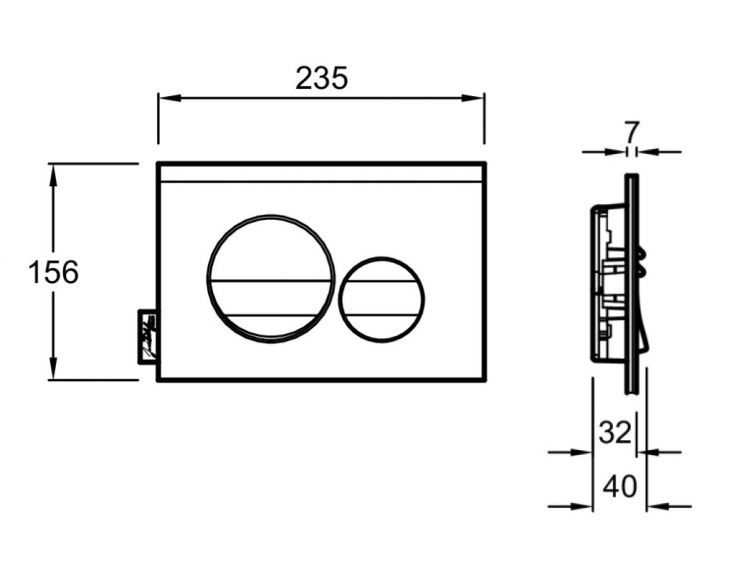 Клавиша смыва Jacob Delafon E20859-00-MWH, белый глянцевый и матовый