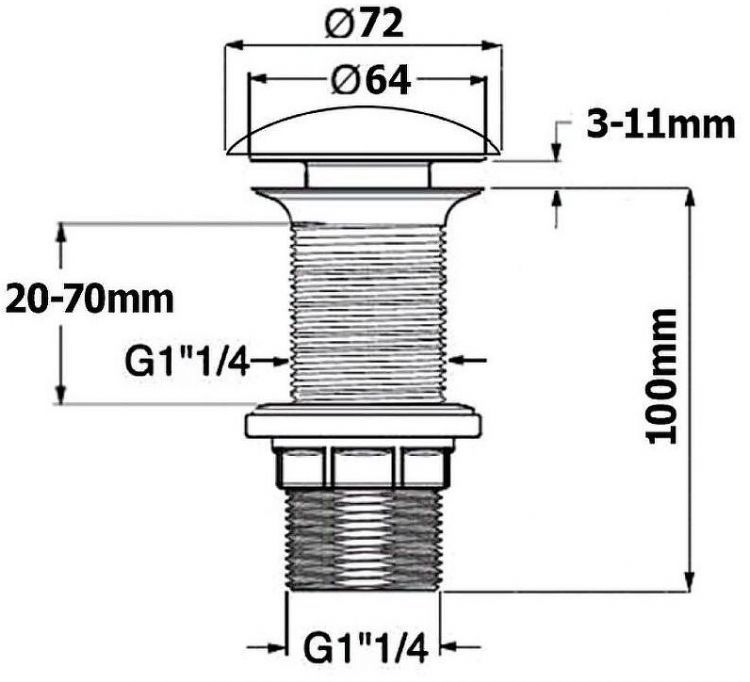 Донный клапан Allen Brau Fantasy 5.11001.BD click-clack Бордо