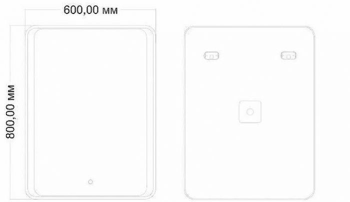 Зеркало Art&Max Elegant AM-Ele-600-800-DS-F с подсветкой с сенсорным выключателем