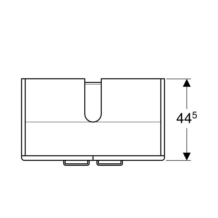 Тумба под раковину Geberit Renova Plan 780 мм, с двумя дверцами, белый [879080000]