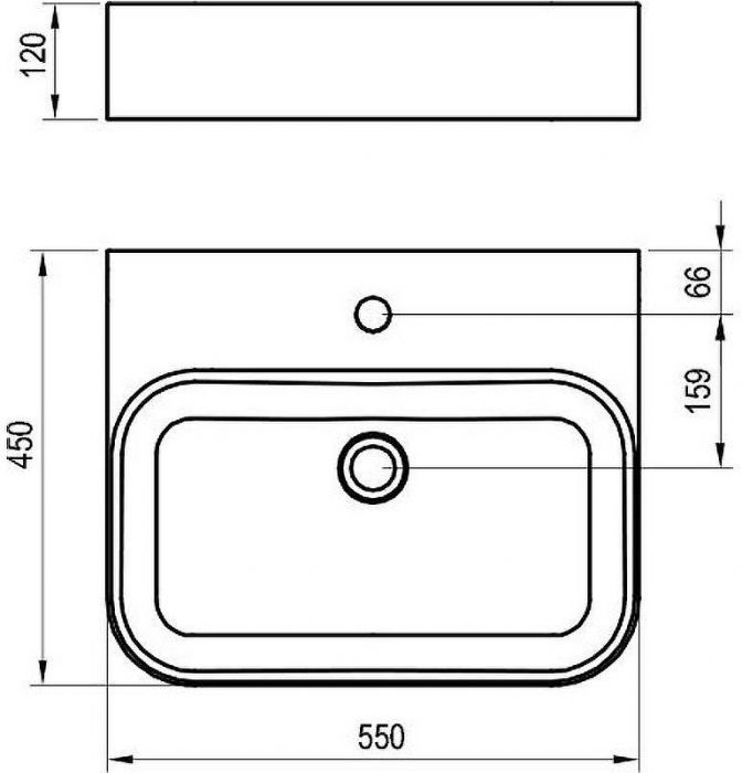 Раковина Ravak Ceramic Slim Wall R 55 XJX01155006 Белая