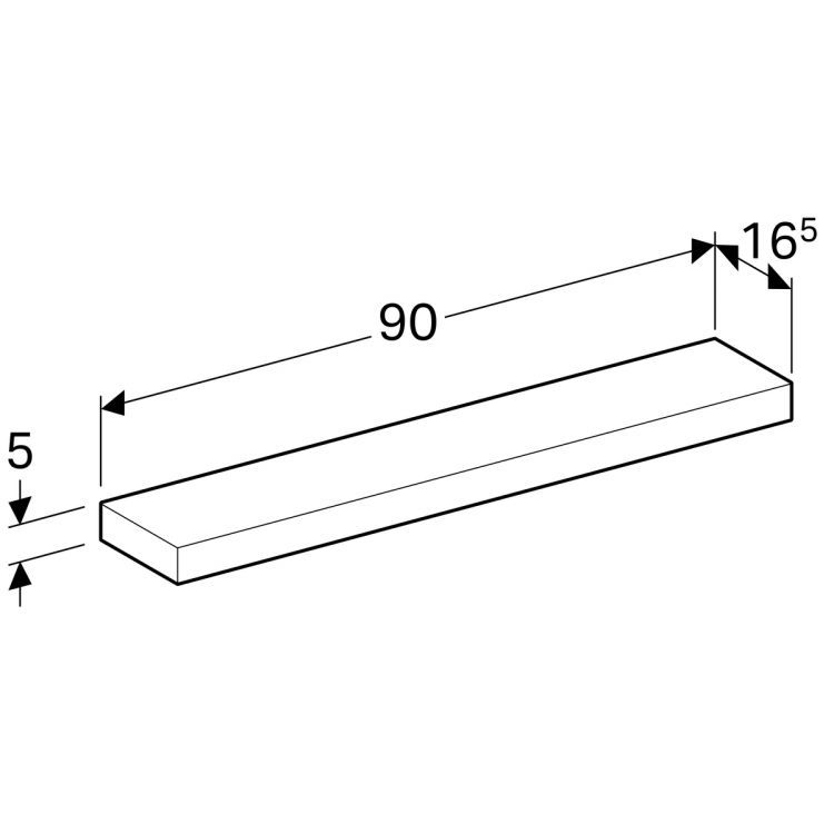 Полочка Geberit iCon, 90, платина [840992000]
