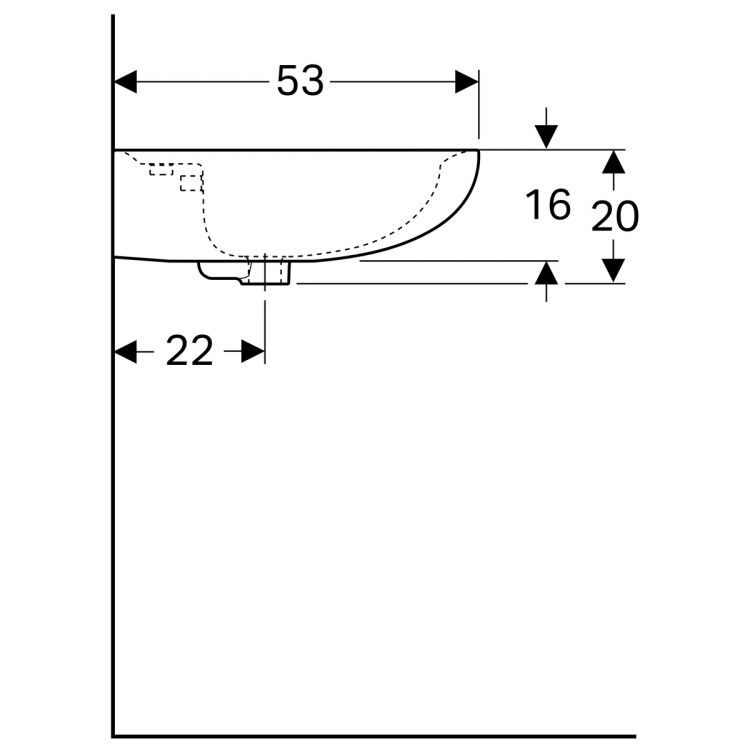 Раковина Geberit Renova Nr.1, 223070000