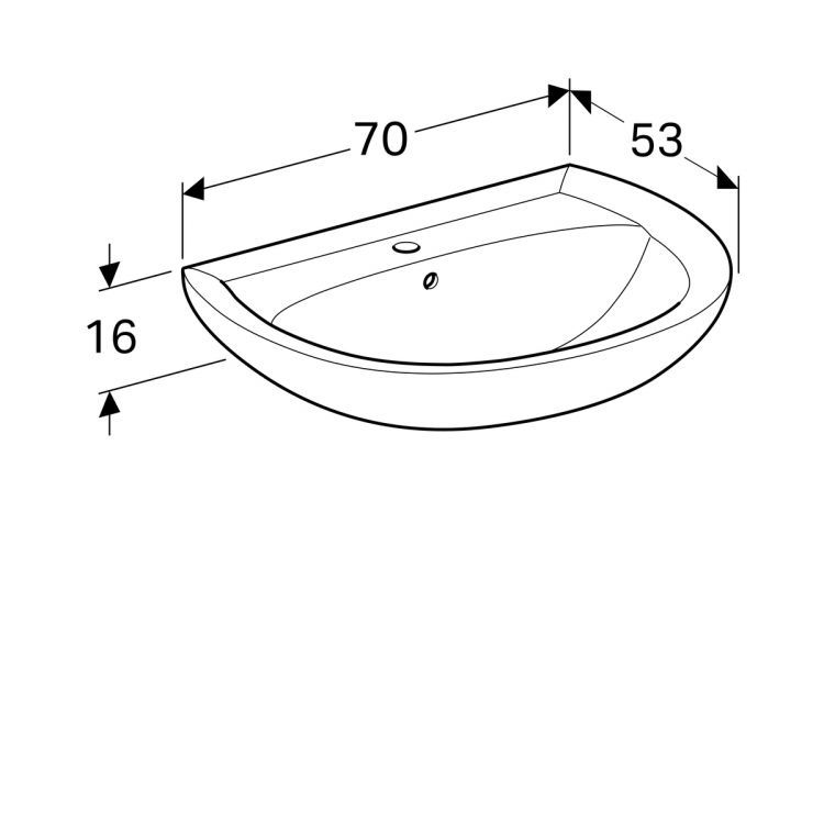 Раковина Geberit Renova Nr.1, 223070000