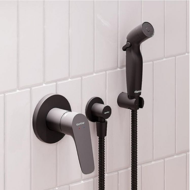 Гигиенический душ со смесителем Damixa Jupiter 777510300 Черный матовый Гигиенический душ со смесителем Damixa Jupiter 777510300 Черный матовый