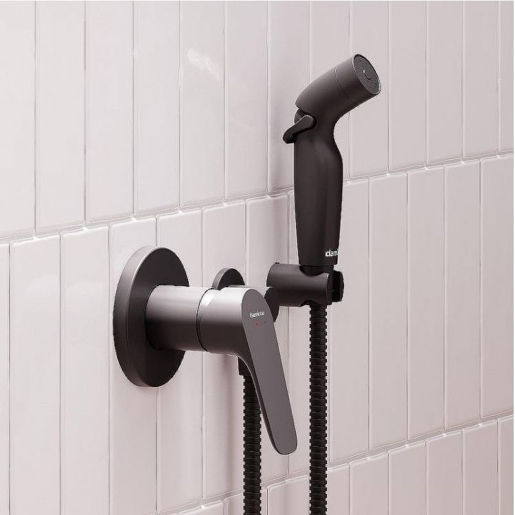 Гигиенический душ со смесителем Damixa Jupiter 777510300 Черный матовый Гигиенический душ со смесителем Damixa Jupiter 777510300 Черный матовый