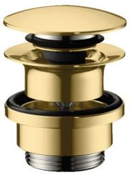 Hansgrohe Донный клапан для раковины и биде, нажимной, цвет: полированное золото