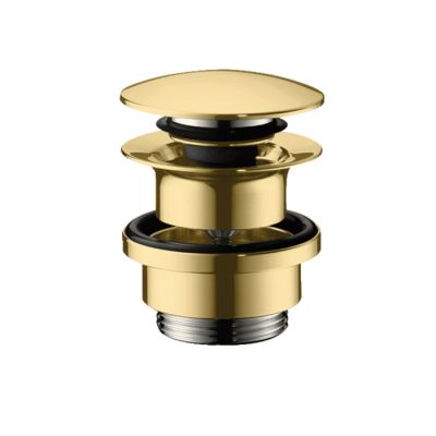 Hansgrohe Донный клапан для раковины и биде, нажимной, цвет: полированное золото