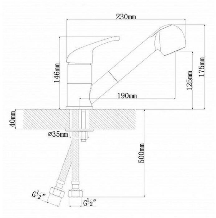 Смеситель для кухни Dr. Gans Соната 319.04l.1223.408 цвет Серый