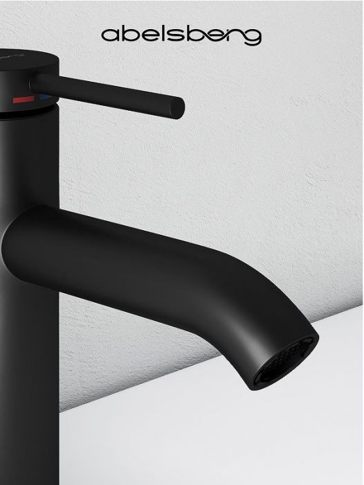 Смеситель для раковины Abelsberg Fluida ERF22001MB цвет Вулканический черный