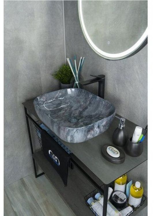 Раковина-чаша Gid Geometrico 50 54401 цвет Под камень глянцевый