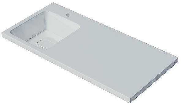 Раковина Madera Kamilla 100 L 4627173210577 с местом под стиральную машину Белая