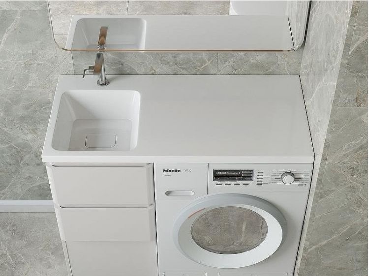 Раковина Madera Kamilla 100 L 4627173210577 с местом под стиральную машину Белая