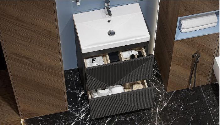 Тумба под раковину Velvex Edge 60 tn.EDG.9696.60.2Y Графит