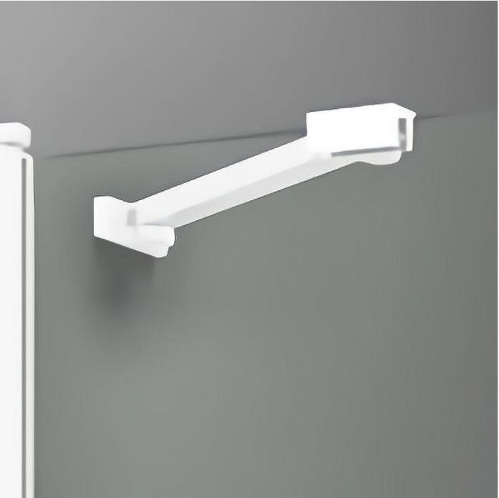 Шторка на ванну WasserKRAFT Leine 80 35P01-80WHITEFixed профиль Белый стекло прозрачное