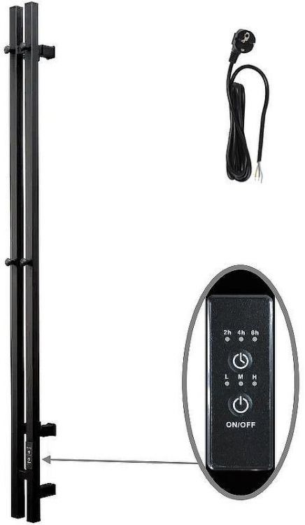 Электрический полотенцесушитель Тругор Пэк сп Вектор кв 2 120x10 Черный