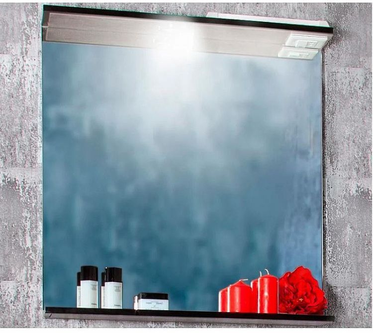 Зеркало Бриклаер Лофт 60 4627125413339 с подсветкой Метрополитен грей с клавишным выключателем