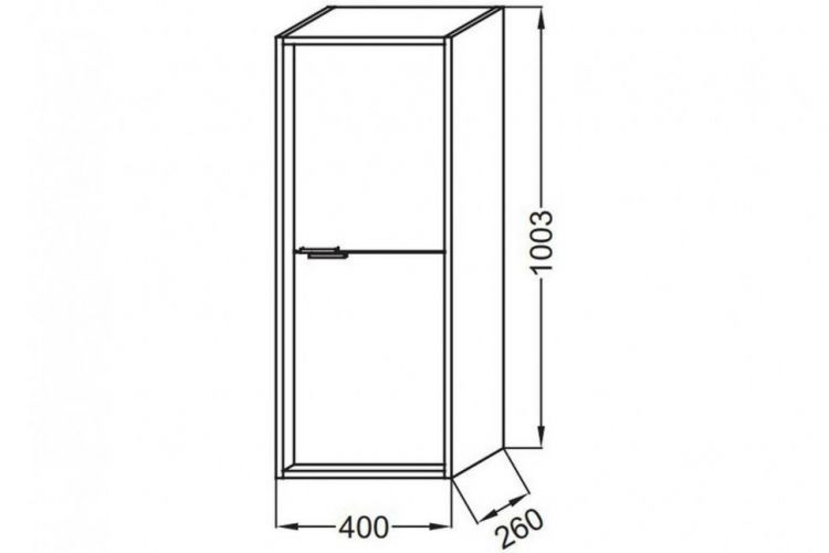 Шкаф-пенал Jacob Delafon Vivienne EB1587-E52-F30 дуб табак/белый сатин, без ручек Шкаф-пенал Jacob Delafon Vivienne EB1587-E52-F30 дуб табак/белый сатин, без ручек