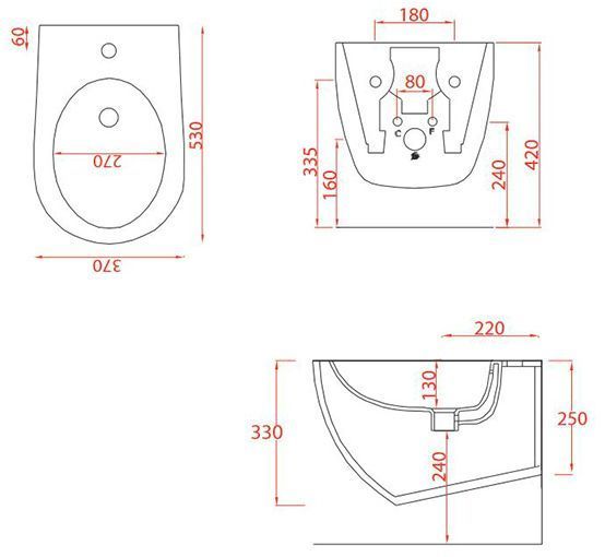 Биде ARTCERAM FILE 2.0 FLB001 41 00 Биде ARTCERAM FILE 2.0 FLB001 41 00