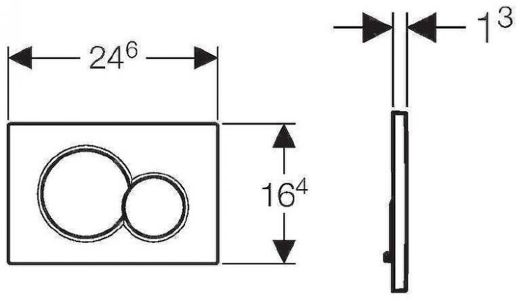 Клавиша смыва Geberit Sigma 01 115.770.21.5 Глянцевый хром Клавиша смыва Geberit Sigma 01 115.770.21.5 Глянцевый хром