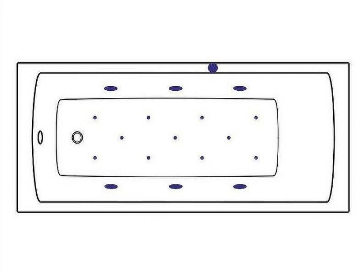 Акриловая ванна Excellent Aquaria 150x70 WAEX.AQU15.RELAX.GL с гидромассажем