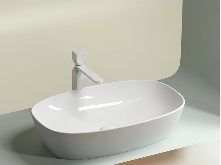Умывальник CERAMICANOVA Element чаша накладная овальная 600x380x138 мм CN6049