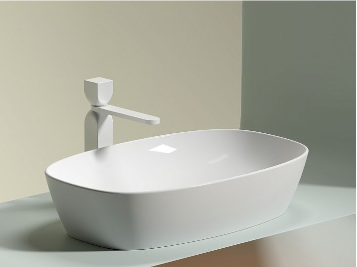 Умывальник CERAMICANOVA Element чаша накладная овальная 600x380x138 мм CN6049