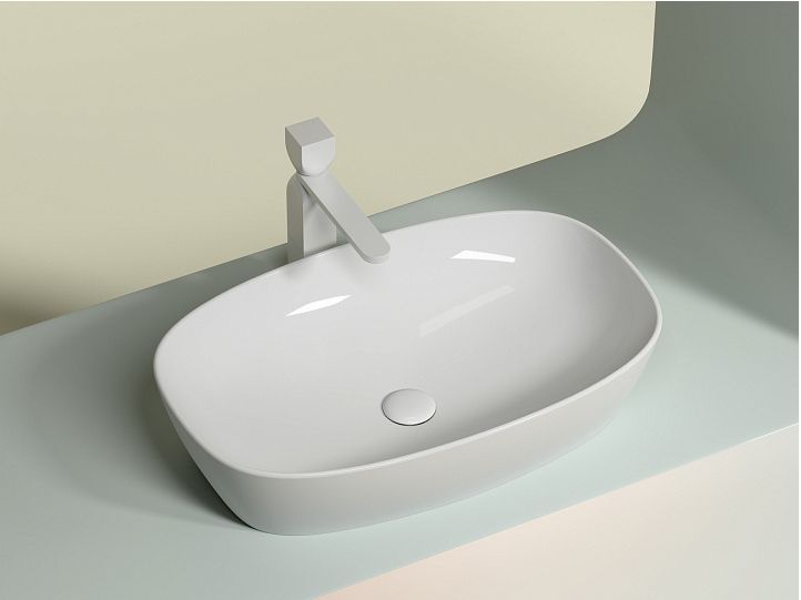 Умывальник CERAMICANOVA Element чаша накладная овальная 600x380x138 мм CN6049