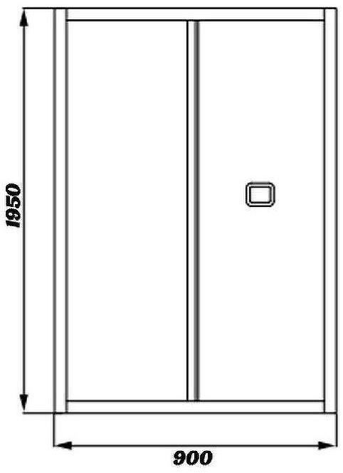 Душевая дверь Ceruttispa Bella D91T профиль Хром стекло прозрачное