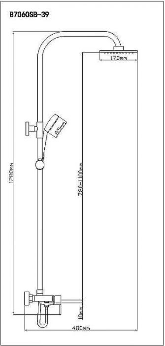 Душевая система Boou B7060SB-39 цвет Хром